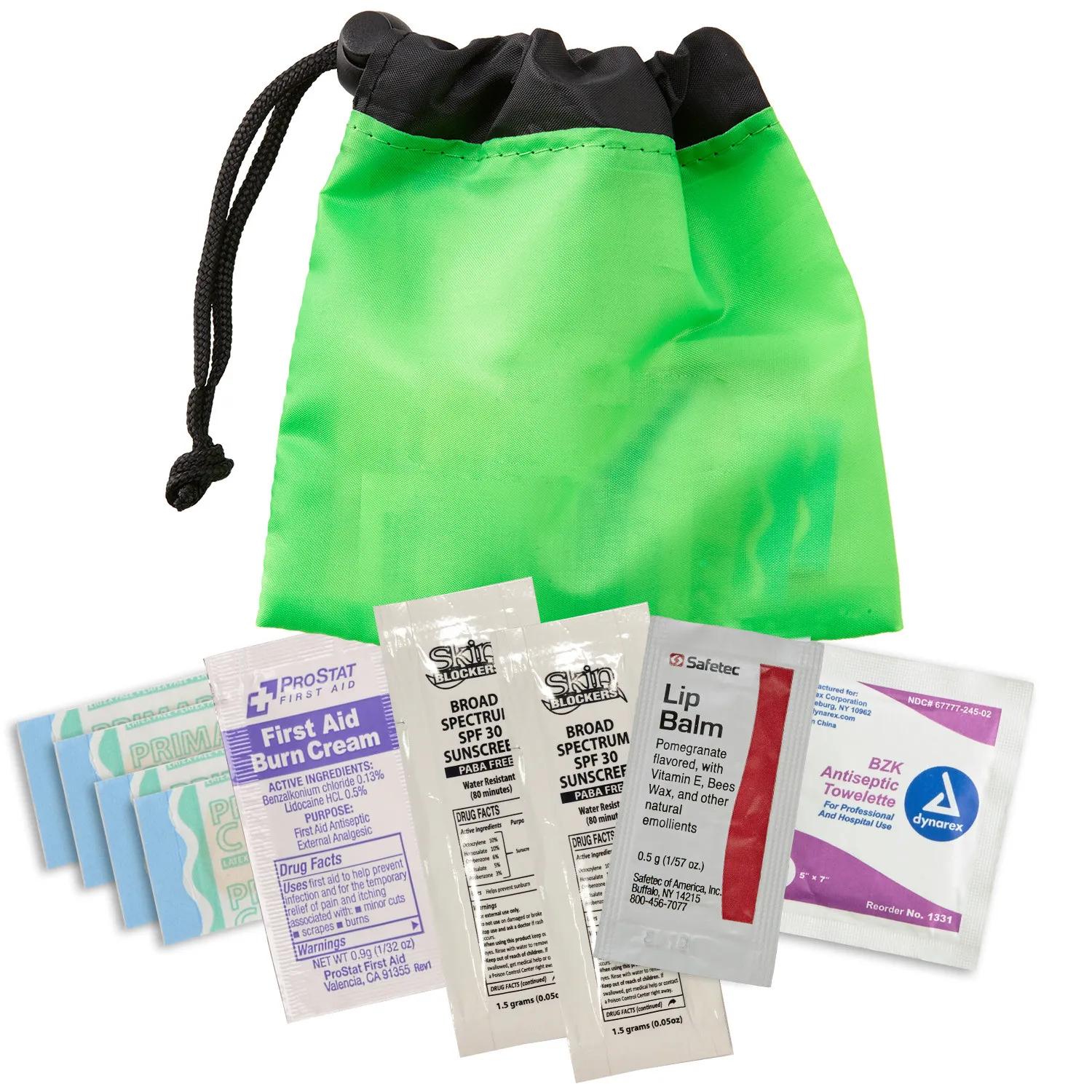 Sun Care Kit Nylon Cinch-Up Pouch - 5 x 5 x 1/2 in - product view 12