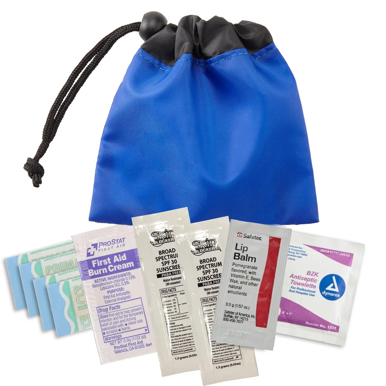 Sun Care Kit Nylon Cinch-Up Pouch - 5 x 5 x 1/2 in - product view 16