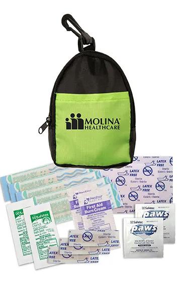 First Aid Kit Mini Backpack Polyester Carabiner - 5 x 4 1/4 in - product view 3