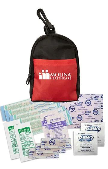 First Aid Kit Mini Backpack Polyester Carabiner - 5 x 4 1/4 in - product view 5