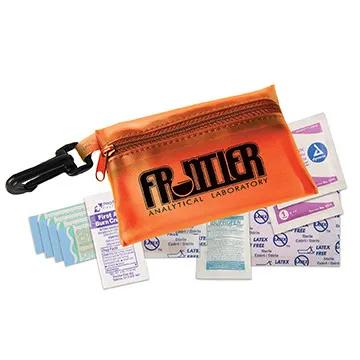 First Aid Kit Translucent Vinyl Pouch Carabiner - 4 3/4 x 3 3/8 in - product view 4