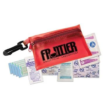First Aid Kit Translucent Vinyl Pouch Carabiner - 4 3/4 x 3 3/8 in - product view 6