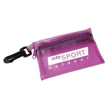 First Aid Kit Translucent Vinyl Pouch Carabiner - 4 3/4 x 3 3/8 in - product view 9
