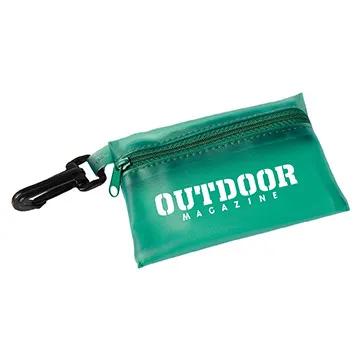 First Aid Kit Translucent Vinyl Pouch Carabiner - 4 3/4 x 3 3/8 in - product view 11