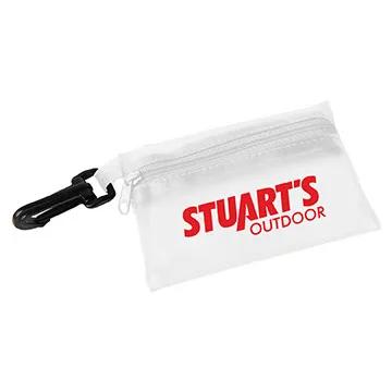 First Aid Kit Translucent Vinyl Pouch Carabiner - 4 3/4 x 3 3/8 in - product view 12