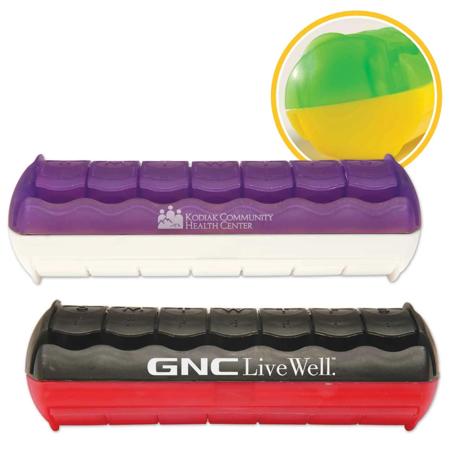 Pill Organizer 7-Day AM/PM with 14 Compartments - 7 x 2.5 in - product view 2