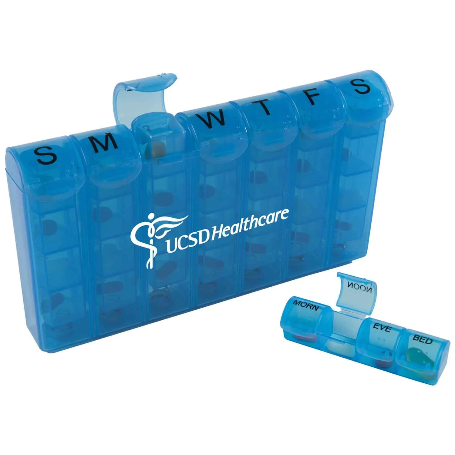 Pill Organizer 28-Compartment with Removable Strips - 7.75 x 4.3 in - product view 4