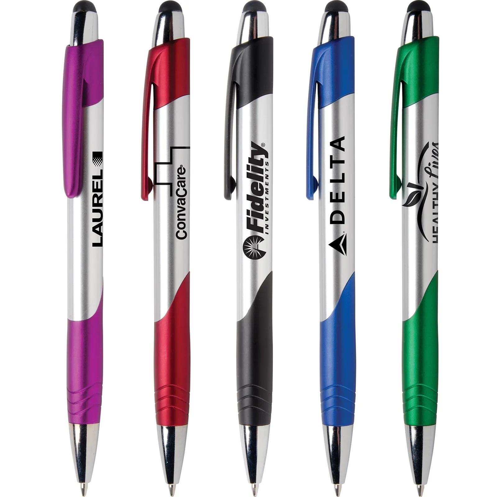 Stylus Pen Chrome with Brushed Silver Barrel - 5.6 in