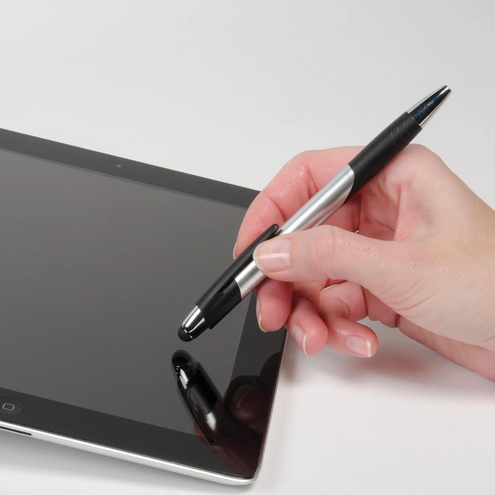 Stylus Pen Chrome with Brushed Silver Barrel - 5.6 in - product view 2