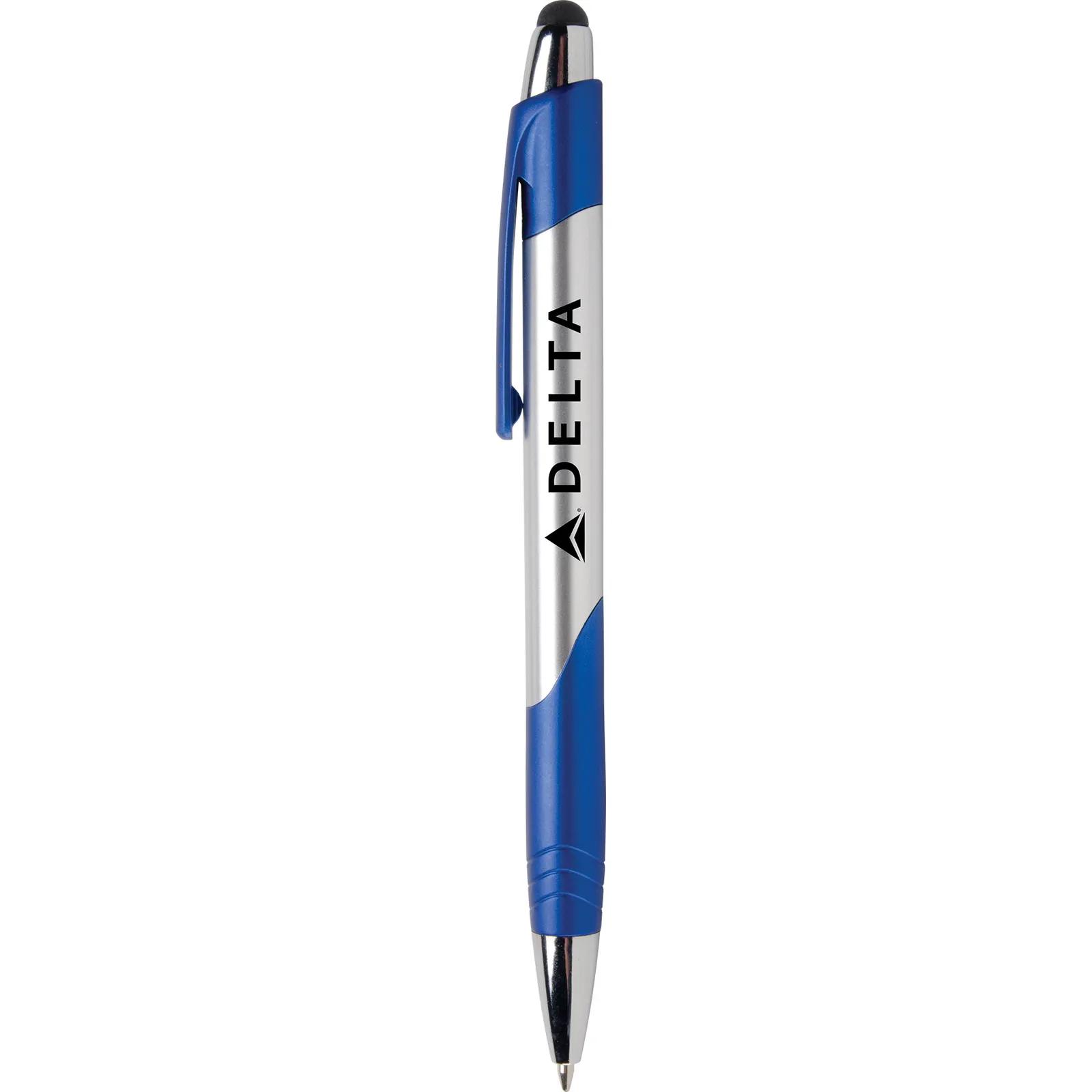 Stylus Pen Chrome with Brushed Silver Barrel - 5.6 in - product view 3