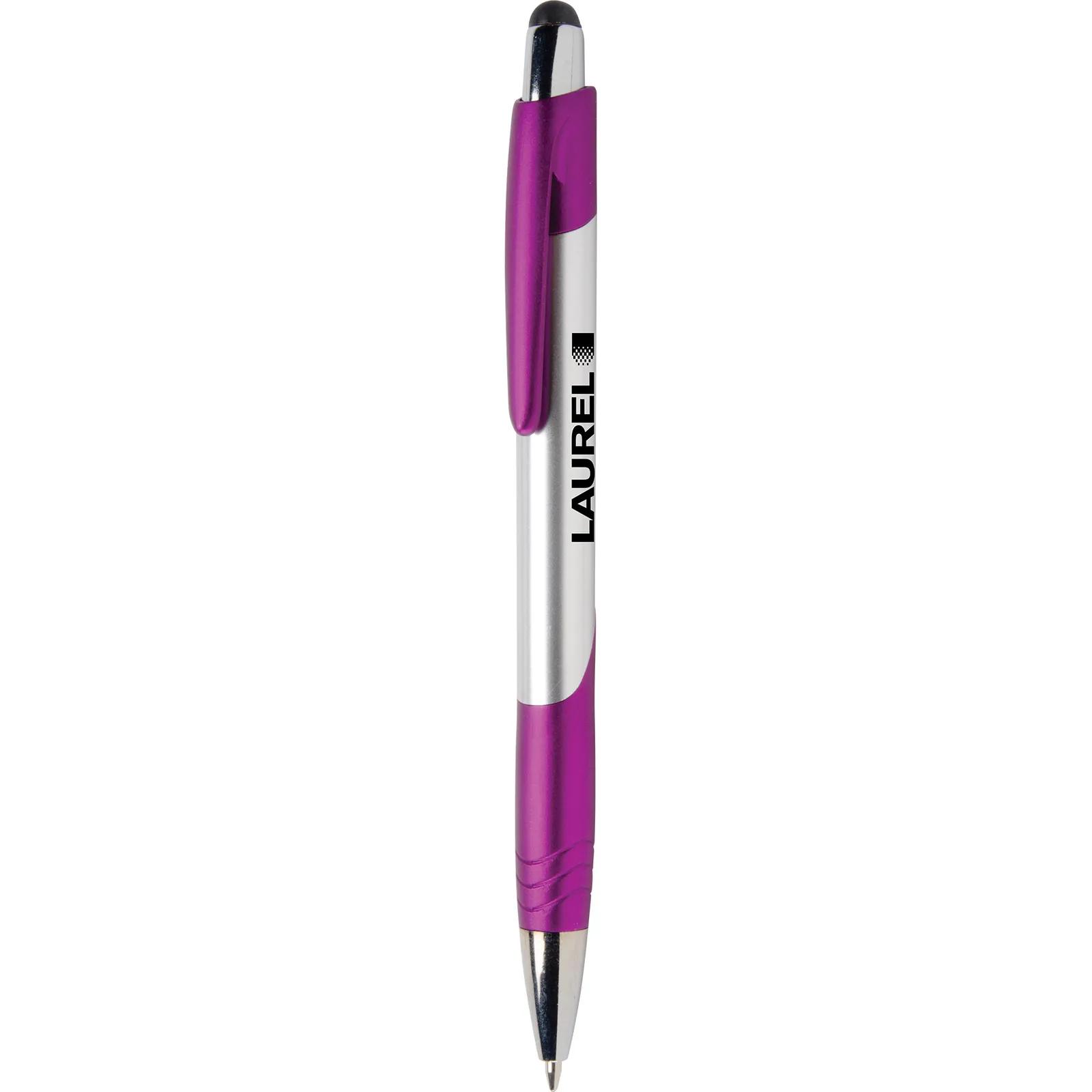 Stylus Pen Chrome with Brushed Silver Barrel - 5.6 in - product view 4