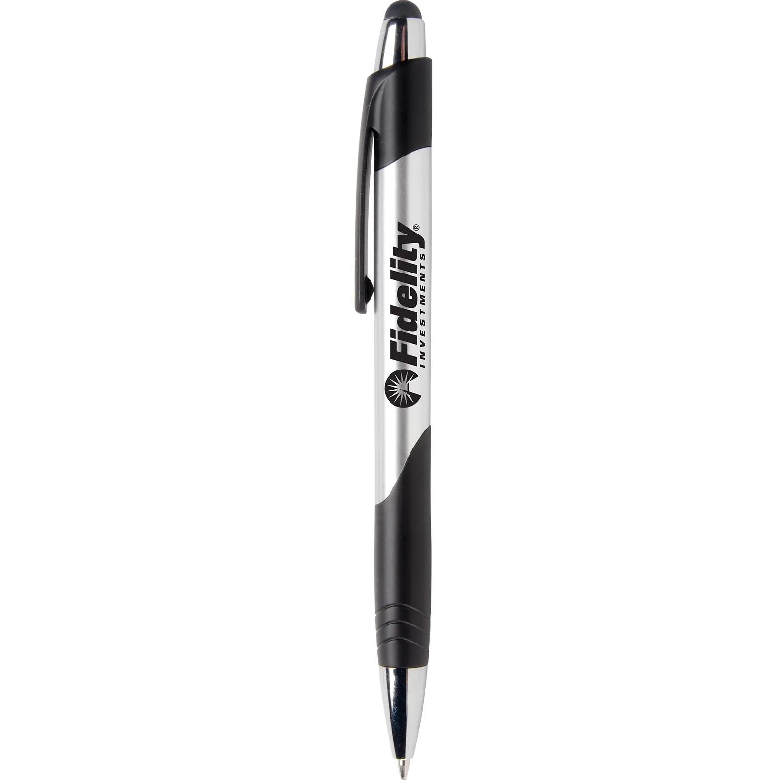 Stylus Pen Chrome with Brushed Silver Barrel - 5.6 in - product view 6
