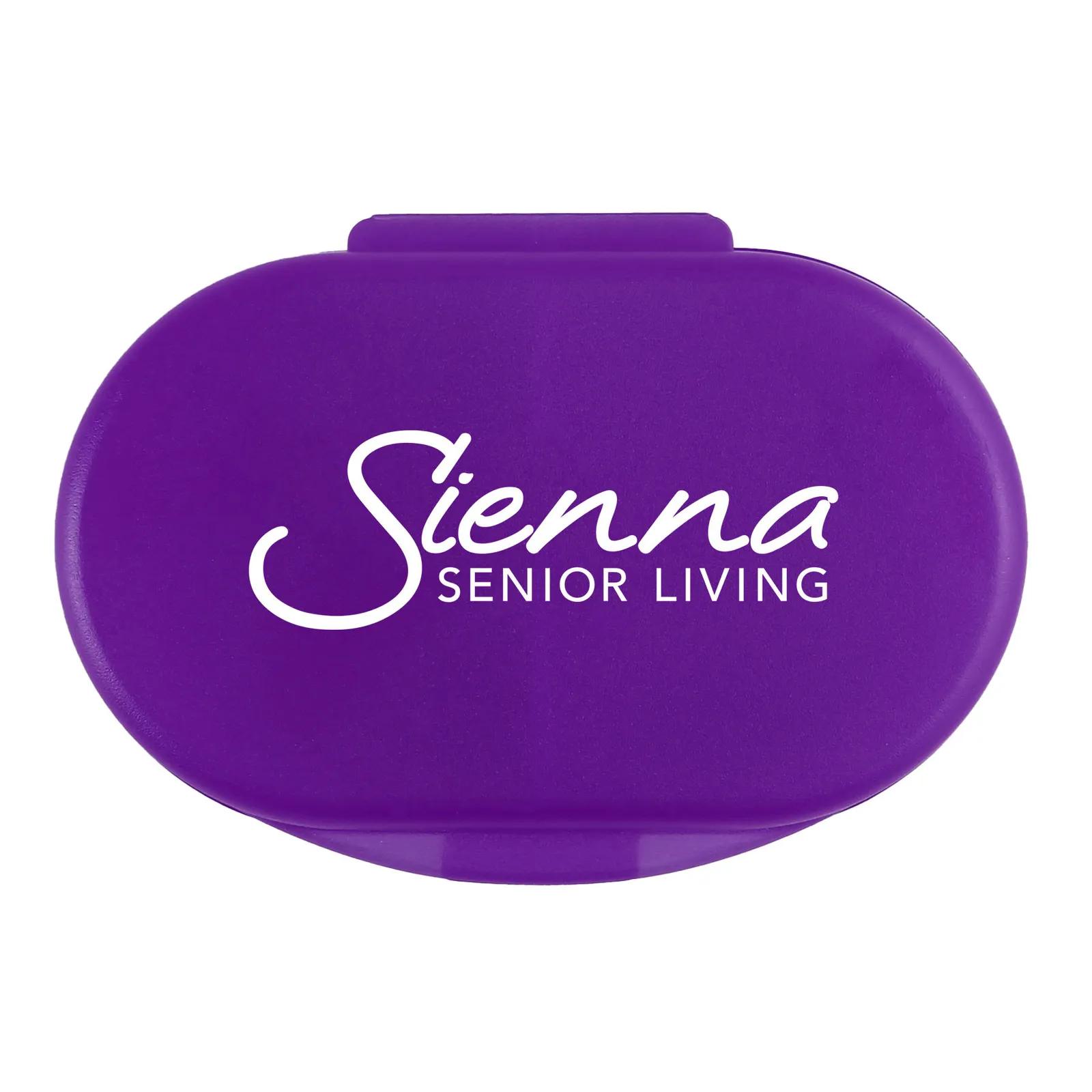 Pill Box Dual Compartment Oval Shaped - 2.5 x 1.75 in - product view 8