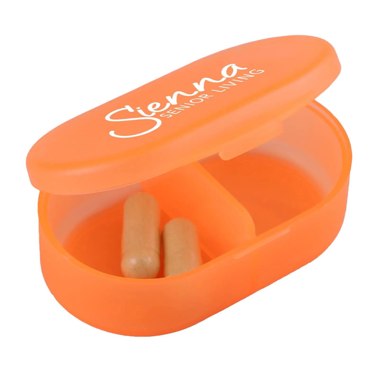 Pill Box Dual Compartment Oval Shaped - 2.5 x 1.75 in - product view 11