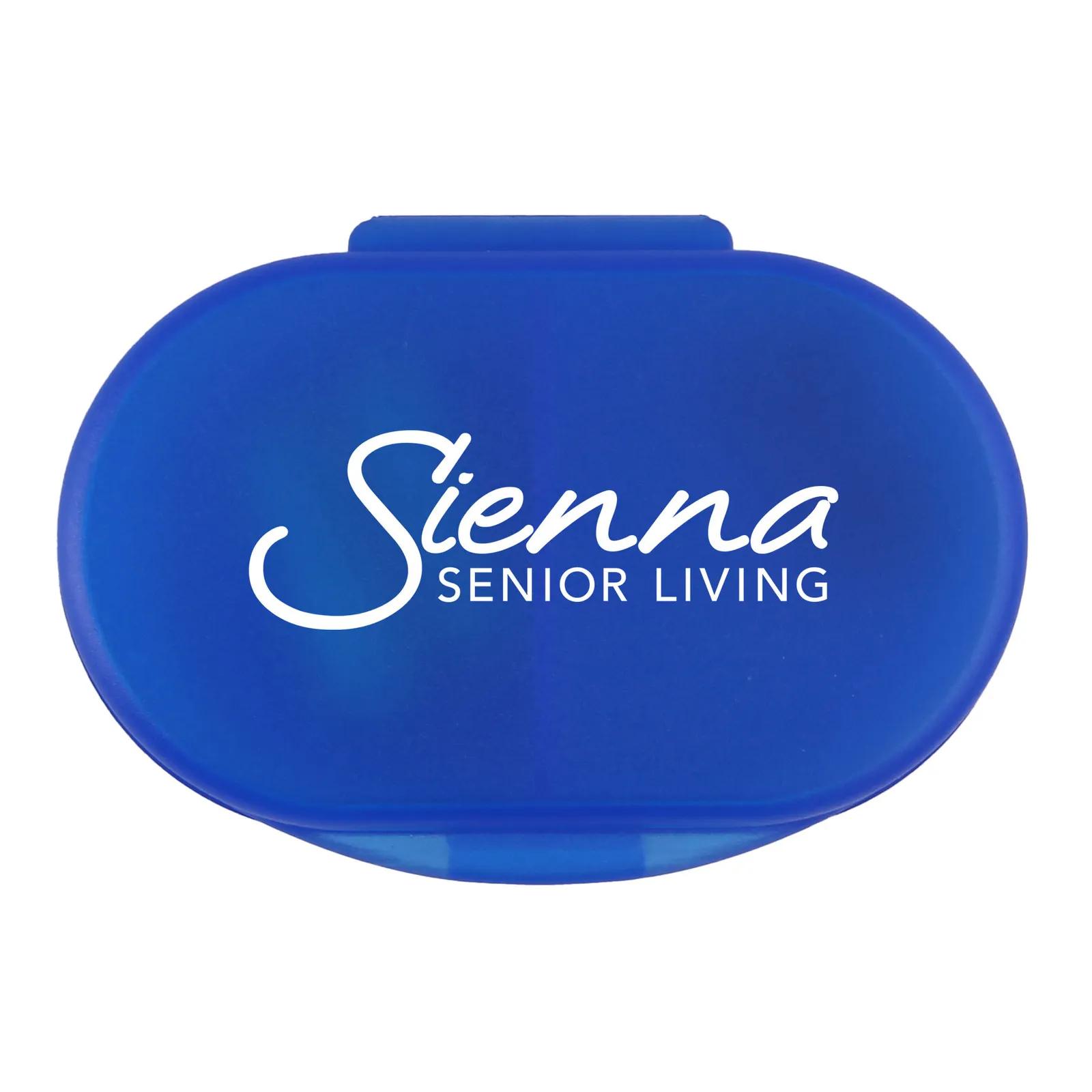 Pill Box Dual Compartment Oval Shaped - 2.5 x 1.75 in - product view 12