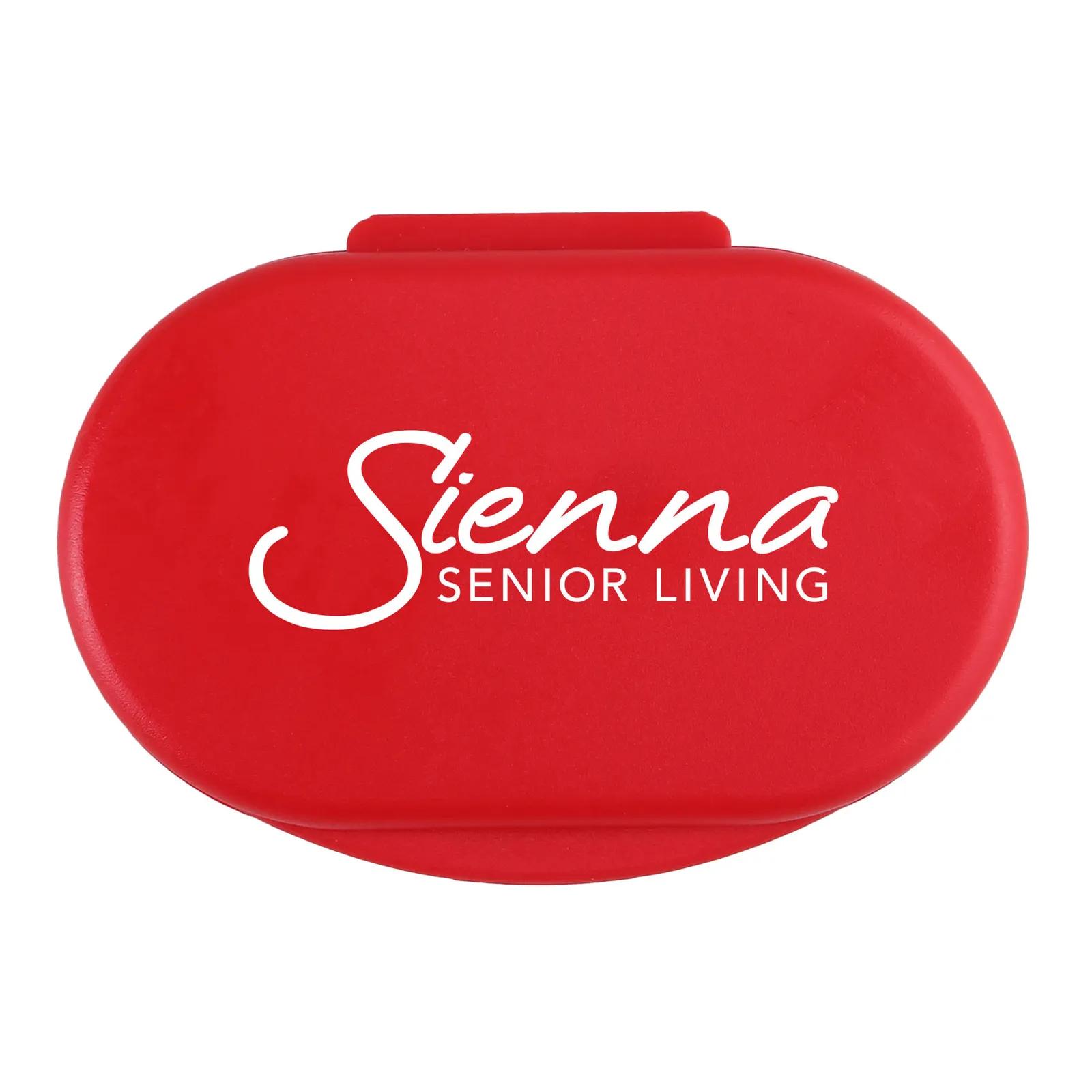 Pill Box Dual Compartment Oval Shaped - 2.5 x 1.75 in - product view 13