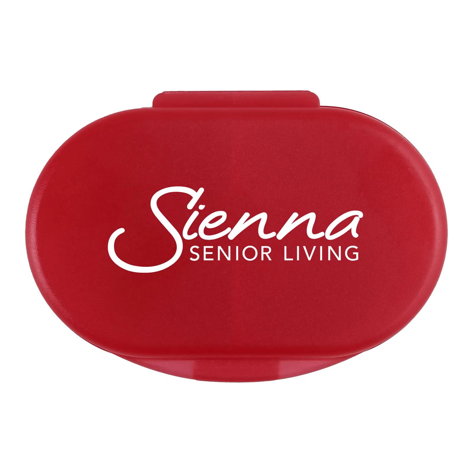 Pill Box Dual Compartment Oval Shaped - 2.5 x 1.75 in - product view 18