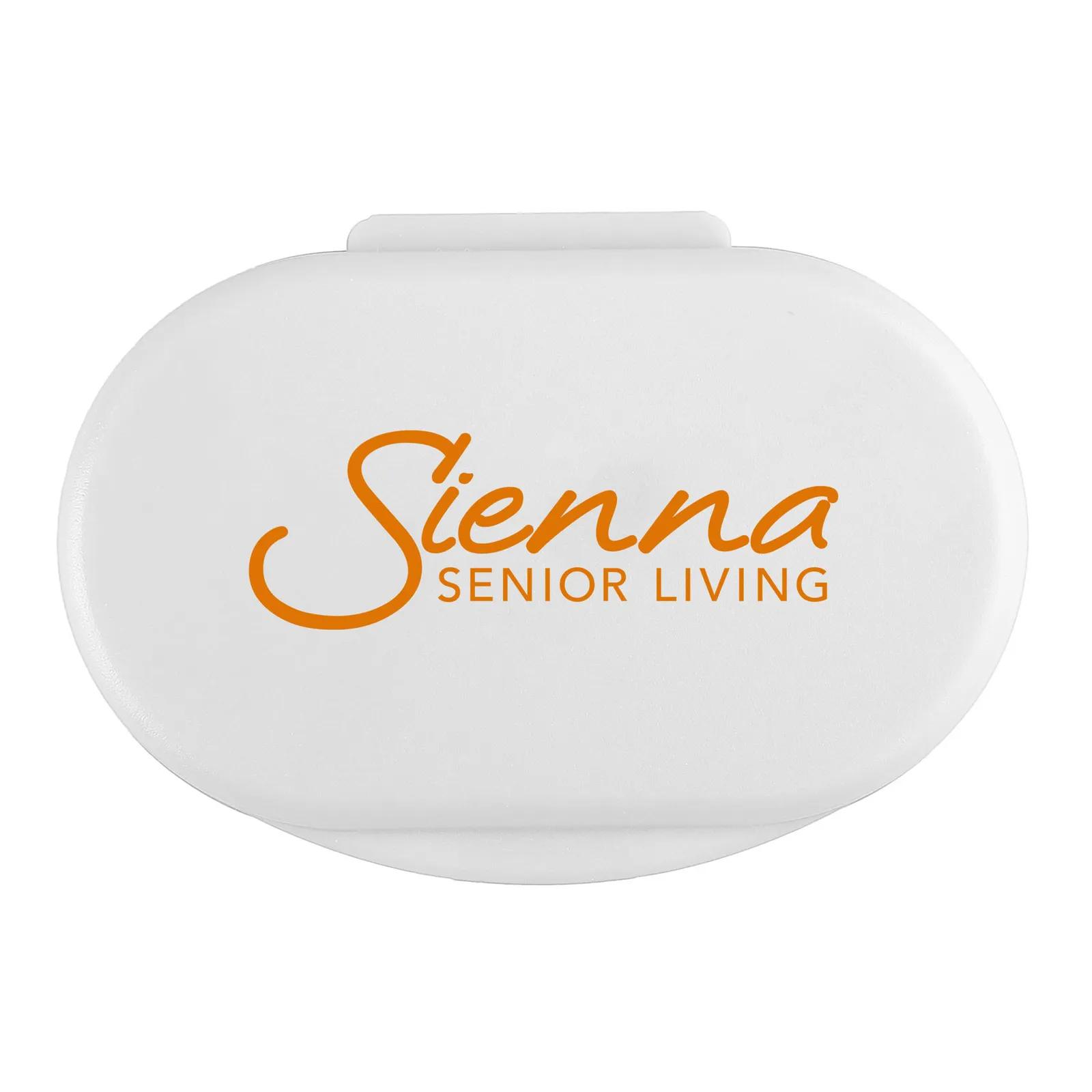 Pill Box Dual Compartment Oval Shaped - 2.5 x 1.75 in - product view 19