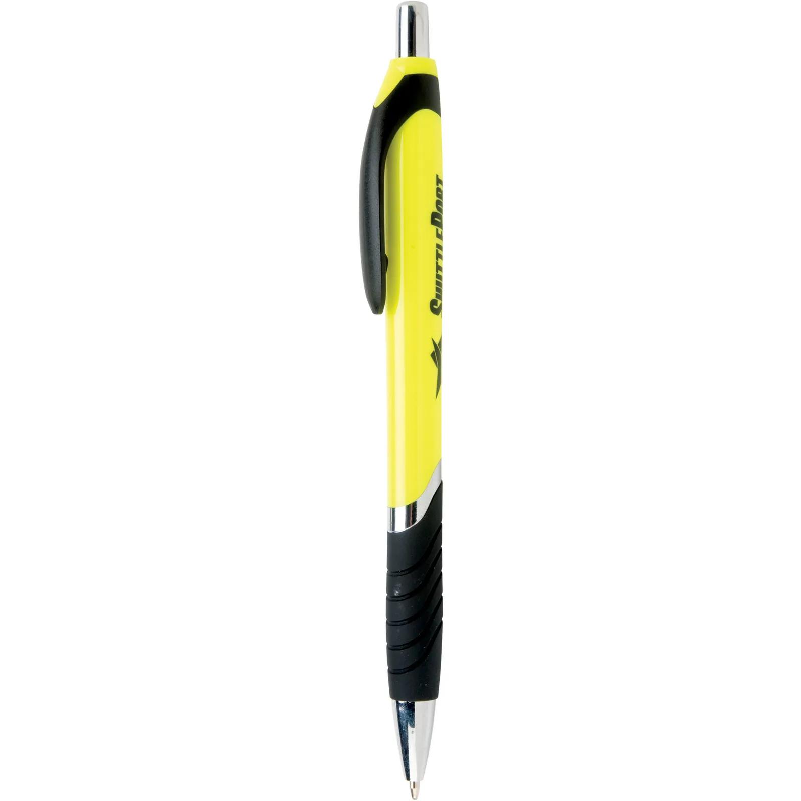 Pen with Contoured Black Grip and Chrome Accents - 5.6 in - product view 2