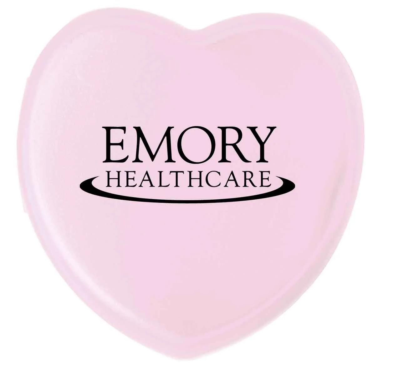 Pill Box Heart Shaped Compact Design - 1.75 x 1.9 in - product view 5