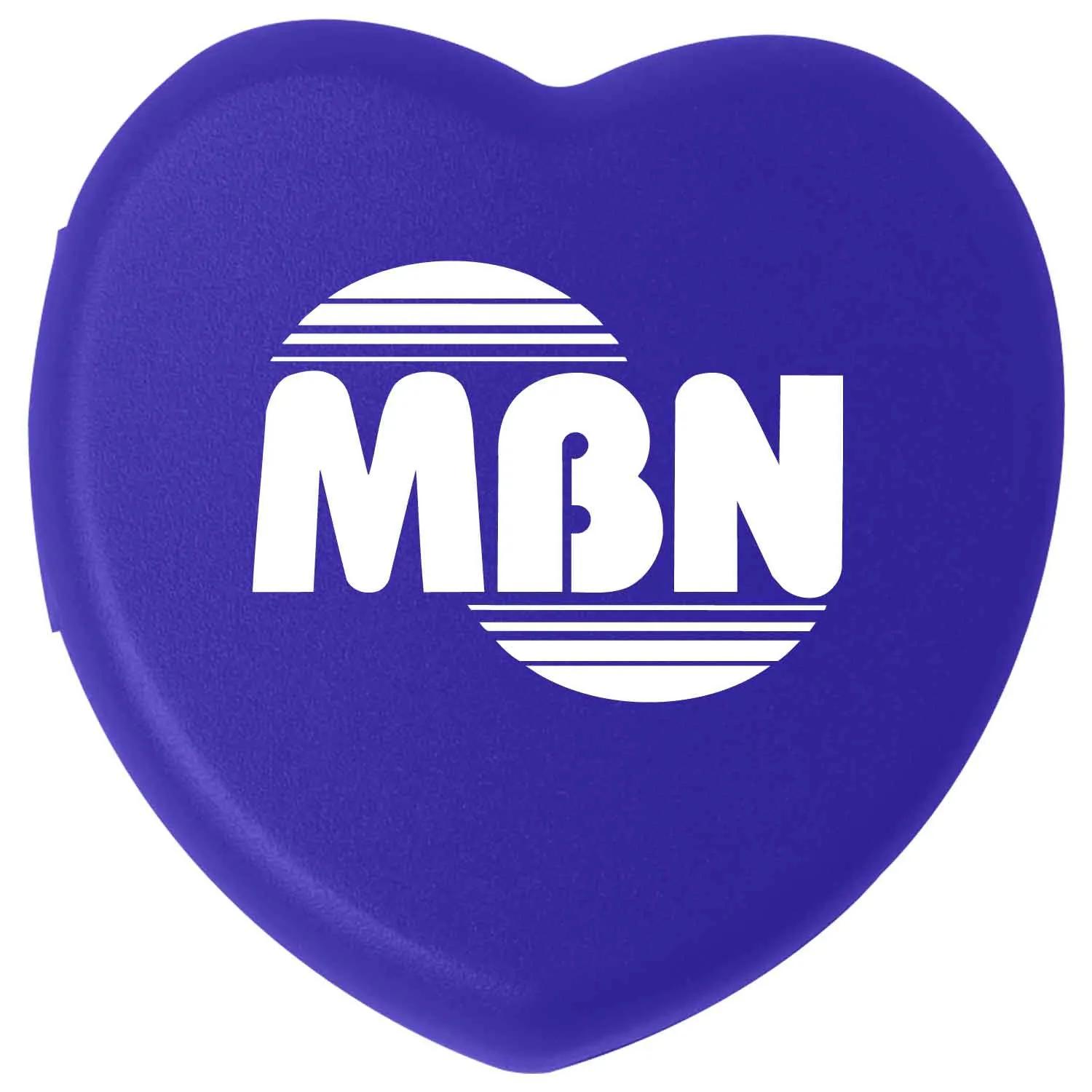 Pill Box Heart Shaped Compact Design - 1.75 x 1.9 in - product view 8