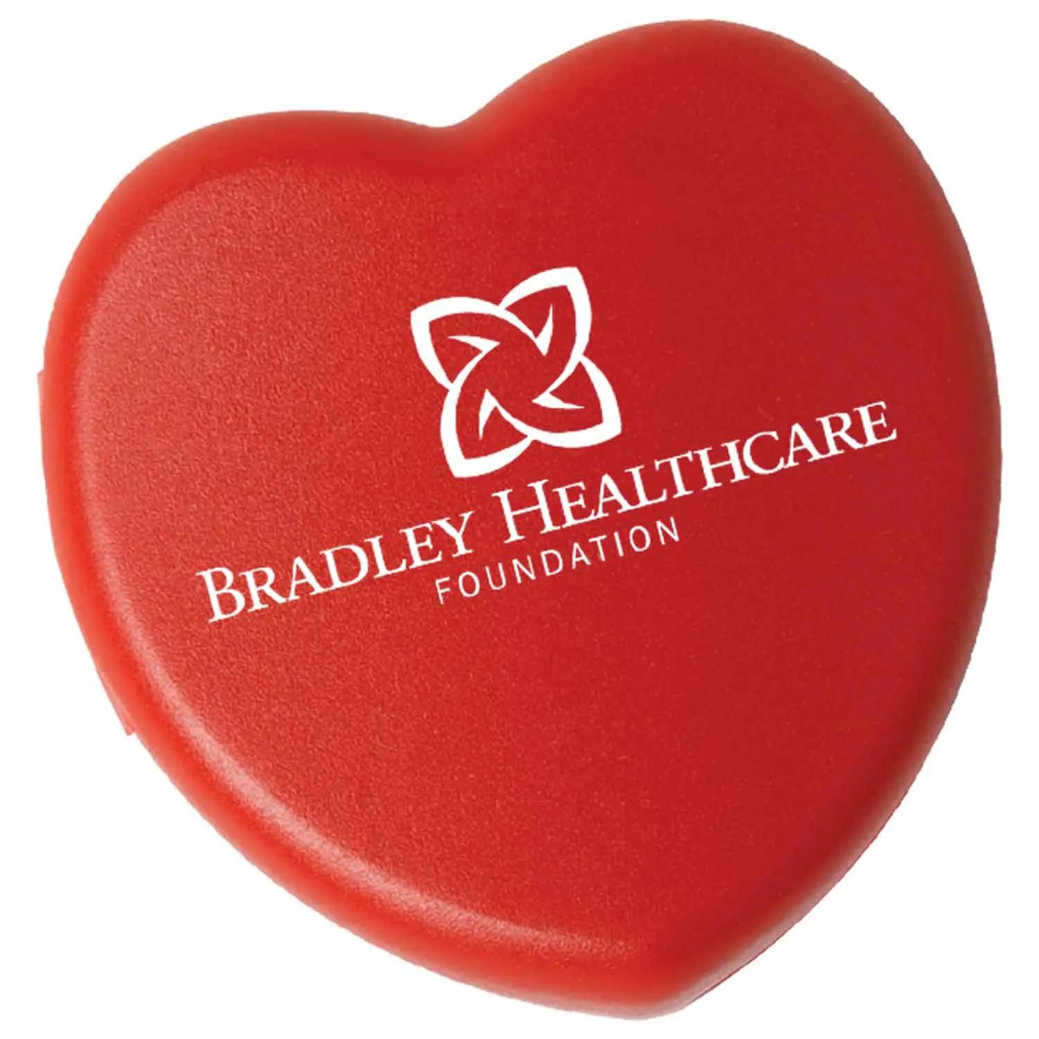 Pill Box Heart Shaped Compact Design - 1.75 x 1.9 in - product view 9