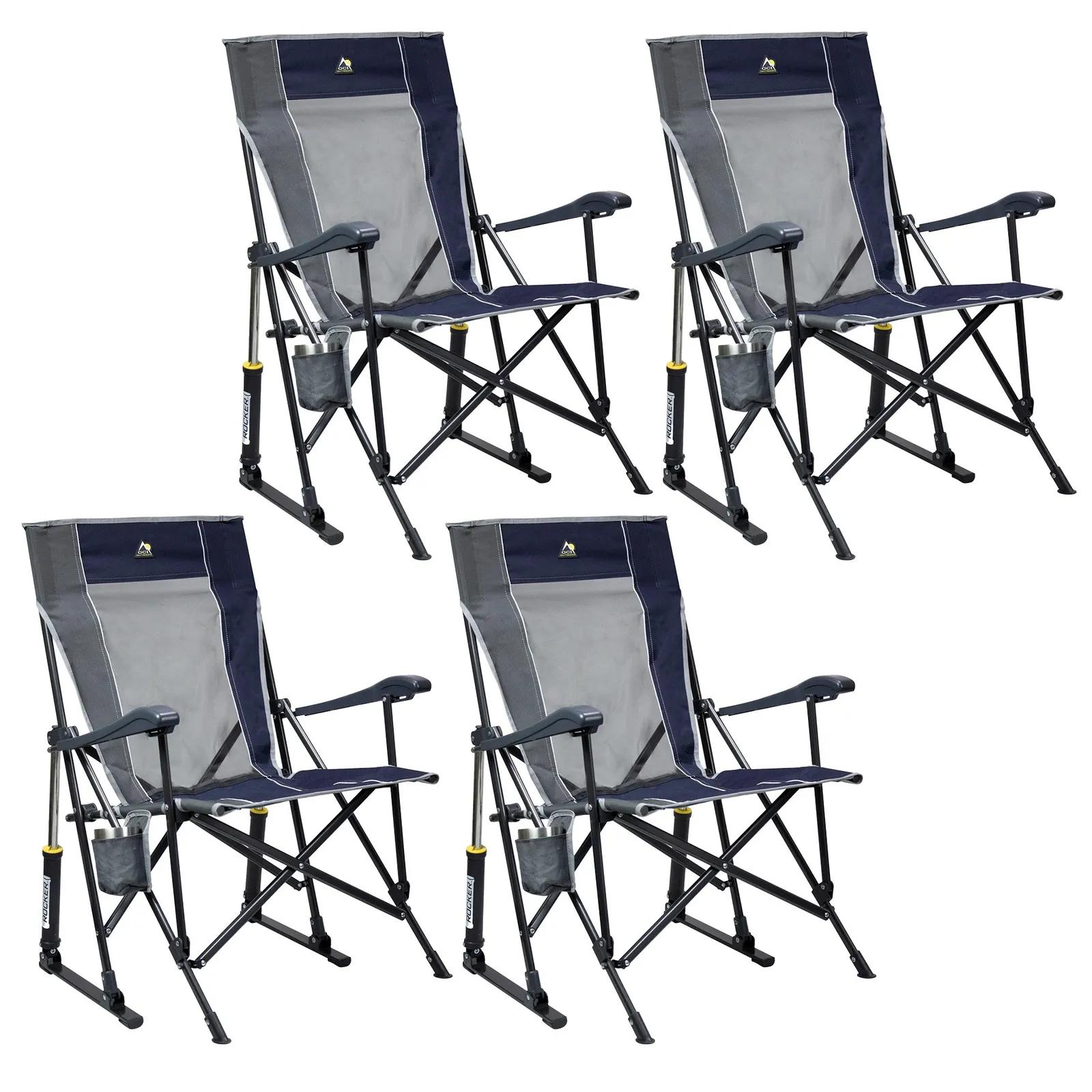 Folding Rocker Chair with Spring Action Technology (4 Pack)