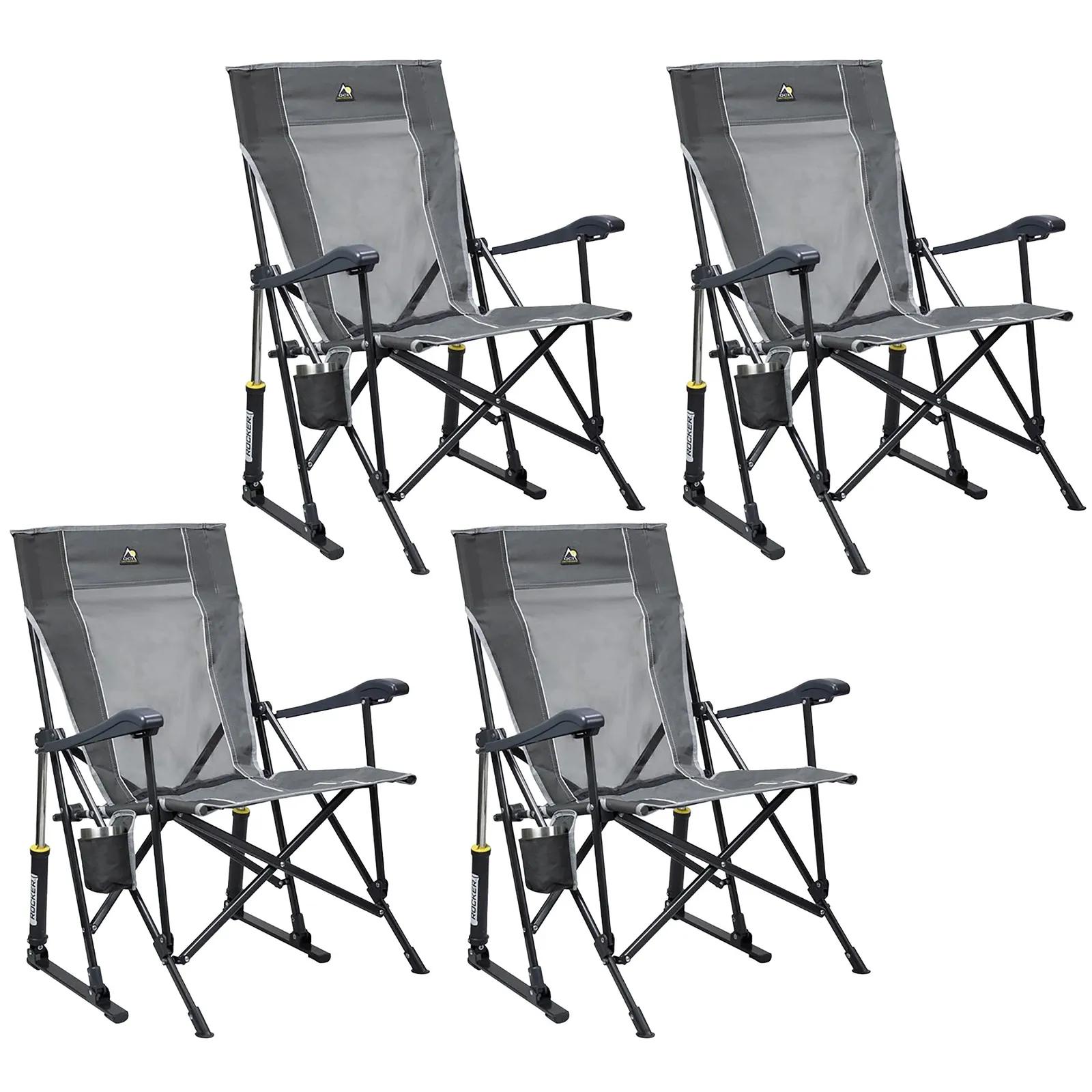 Folding Rocker Chair with Spring Action Technology (4 Pack) - product view 2