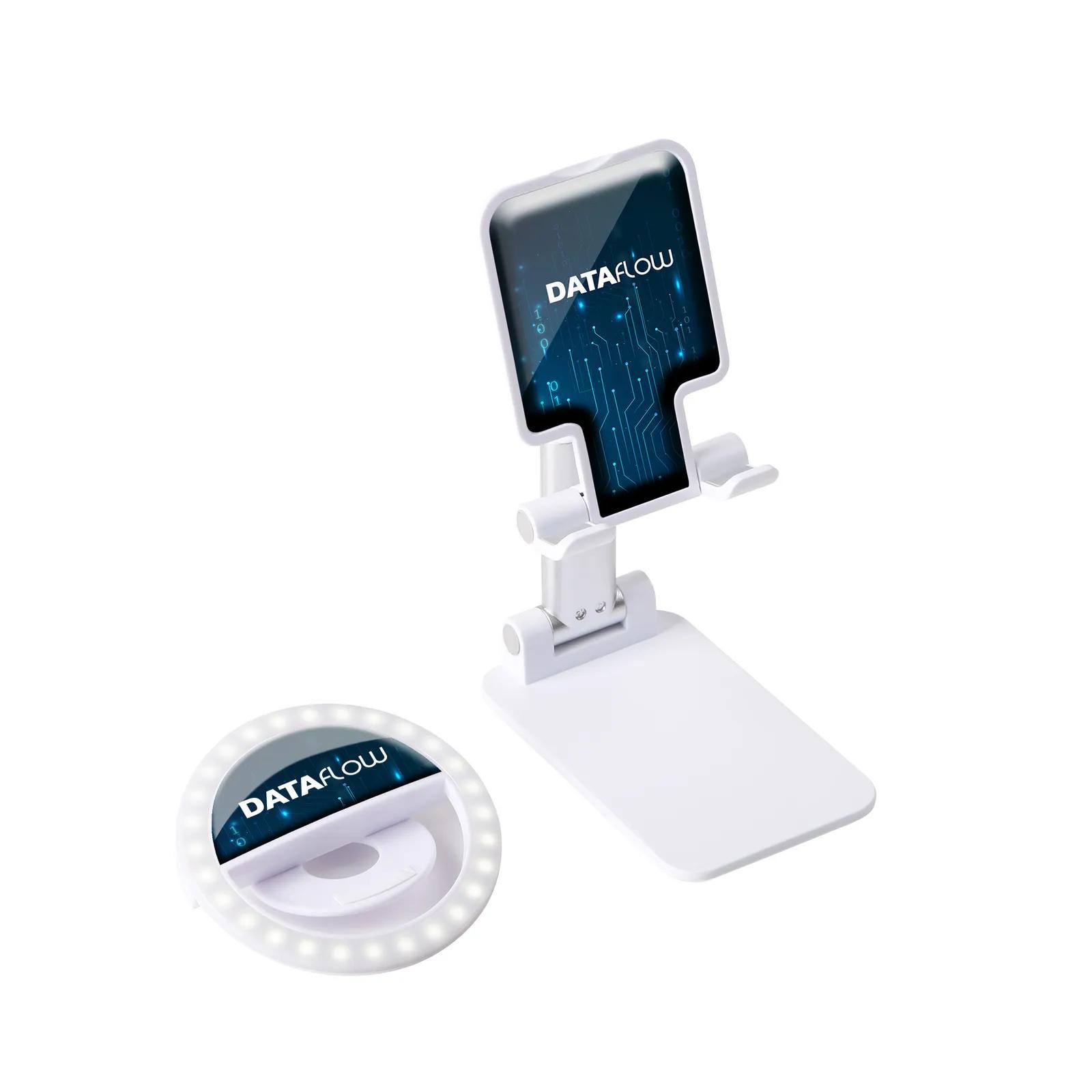 Phone Stand with Ring Light Kit - Adjustable Design - product view 3
