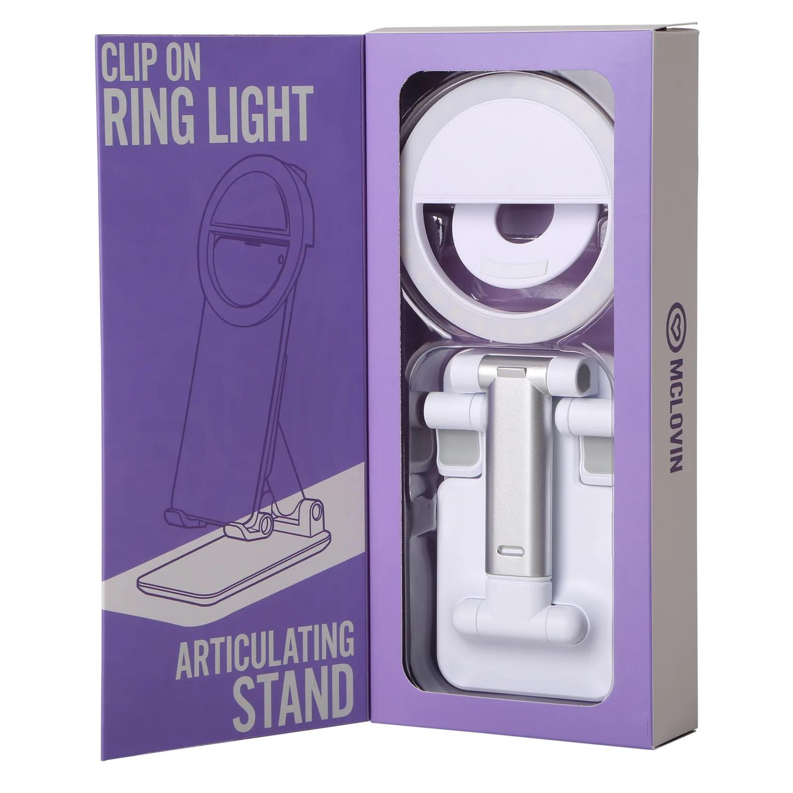 Phone Stand with Ring Light Kit - Adjustable Design - product view 5