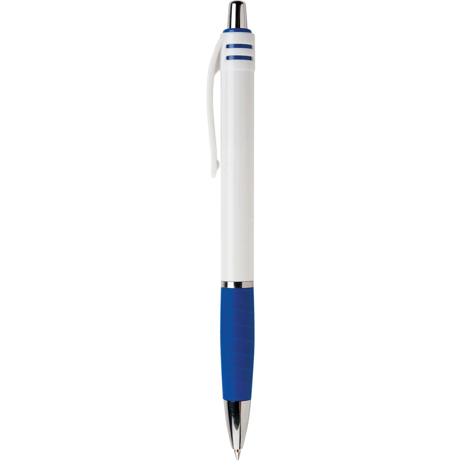 Pen with Ribbed Pillow Grip - Contemporary White Barrel - blank view 6