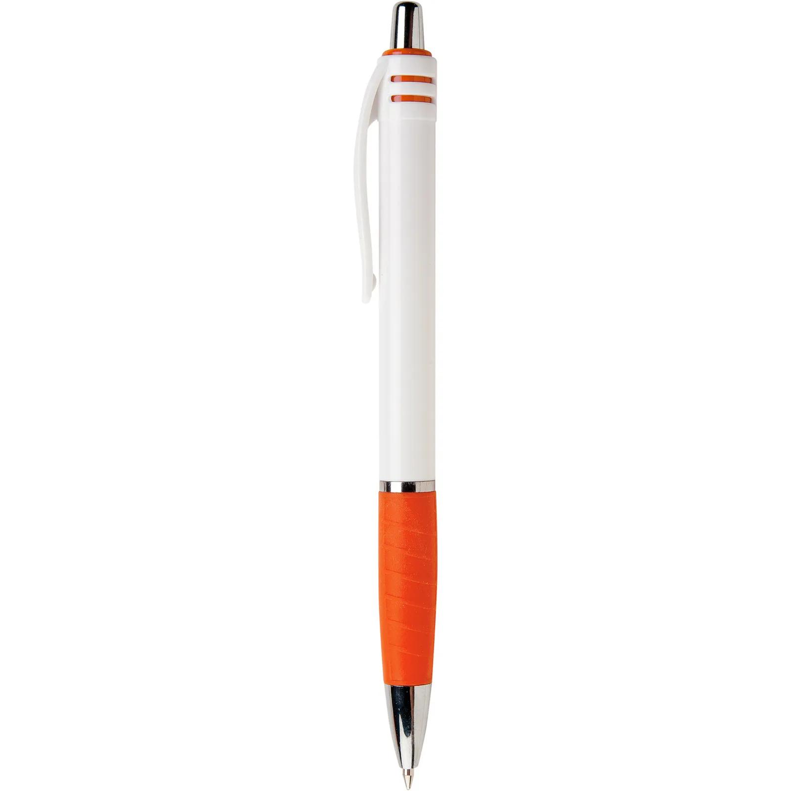 Pen with Ribbed Pillow Grip - Contemporary White Barrel - blank view 8