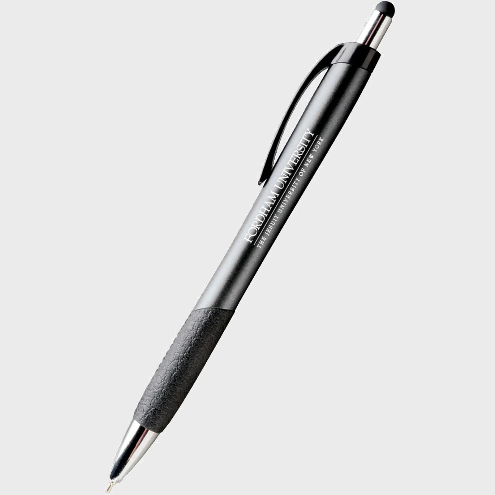 Stylus Pen with Leather-Look Grip - Metallic Finish - product view 7