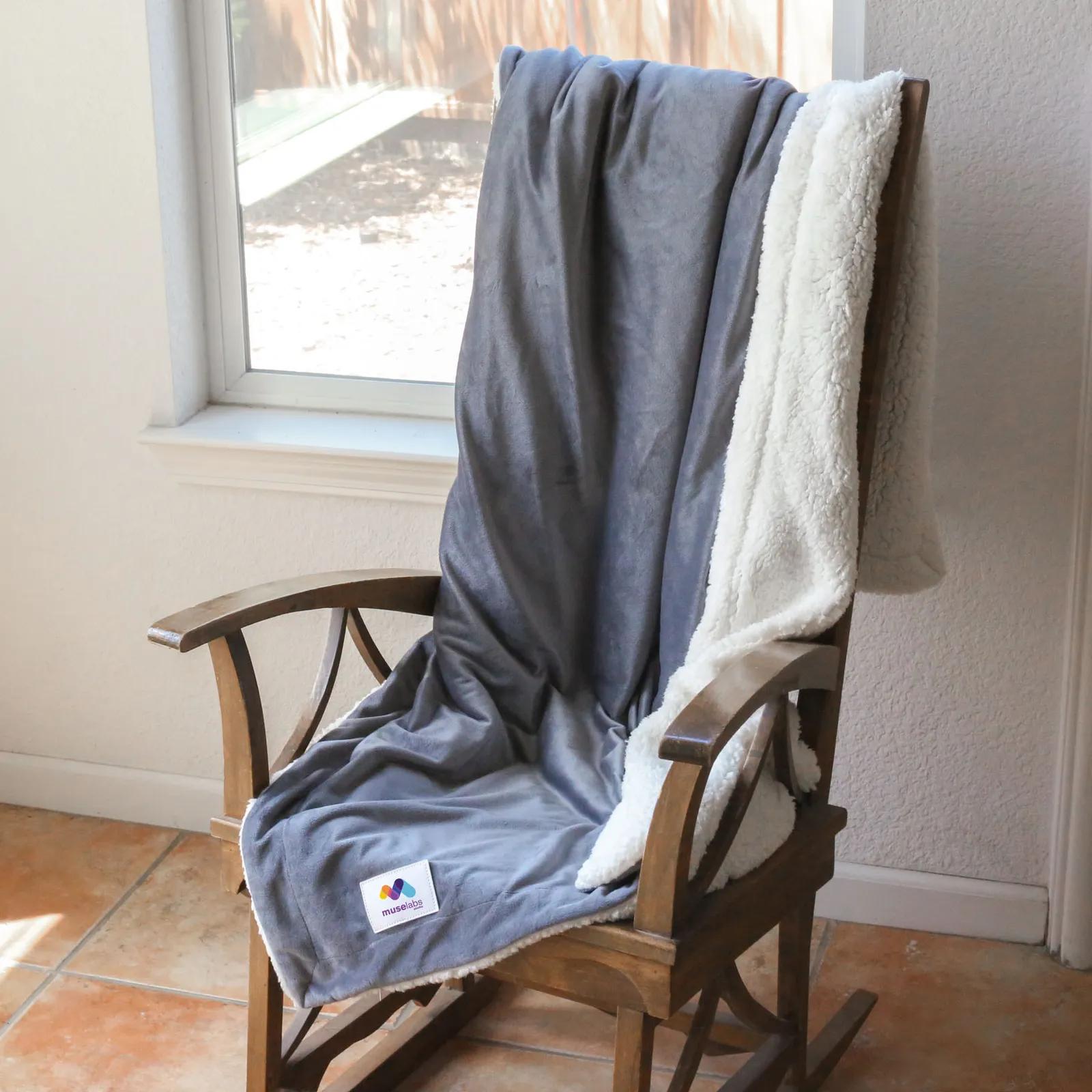 Sherpa Blanket with Canvas Carry Bag - 50 x 60 in - product view 3