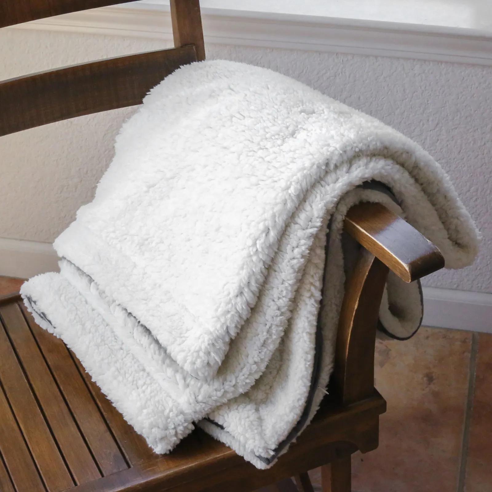 Sherpa Blanket with Canvas Carry Bag - 50 x 60 in - product view 4