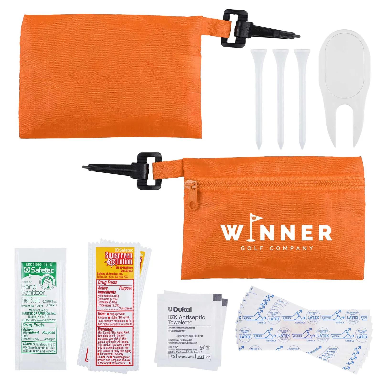 Golf First Aid Kit Polyester Pouch - 5 x 3 1/2 in - product view 7