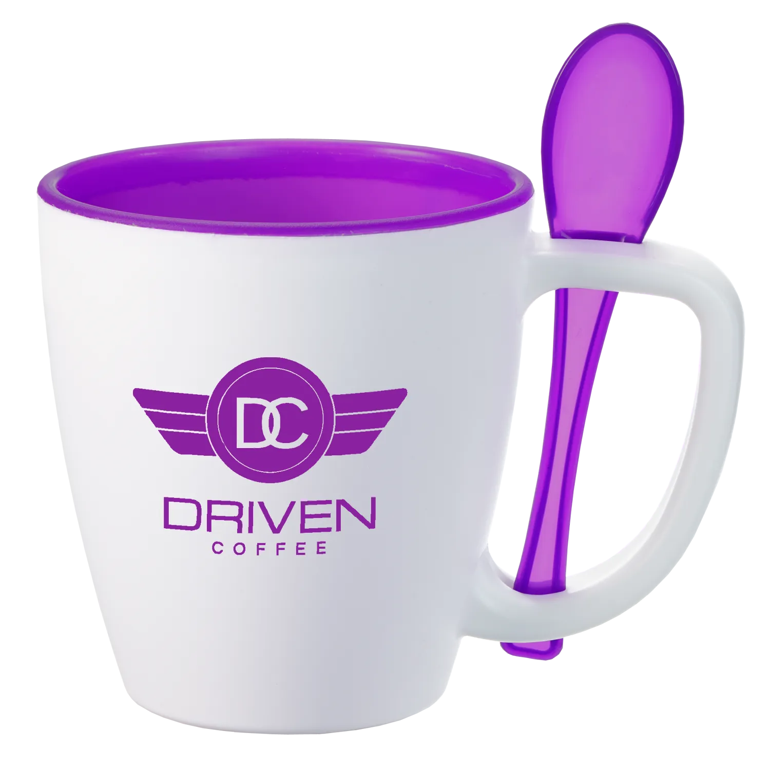 Insulated Mug with Built-In Spoon Handle - 14 oz - product view 2