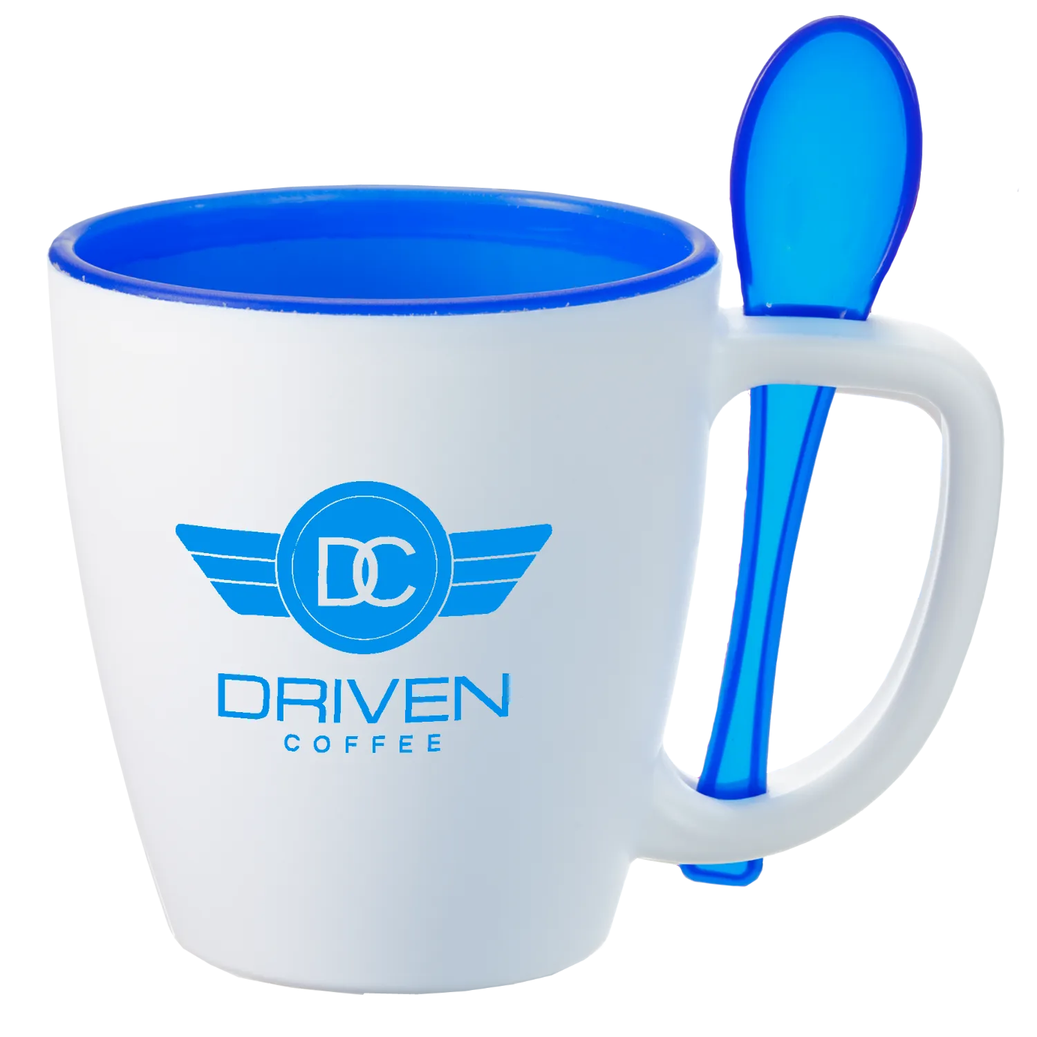 Insulated Mug with Built-In Spoon Handle - 14 oz - product view 4