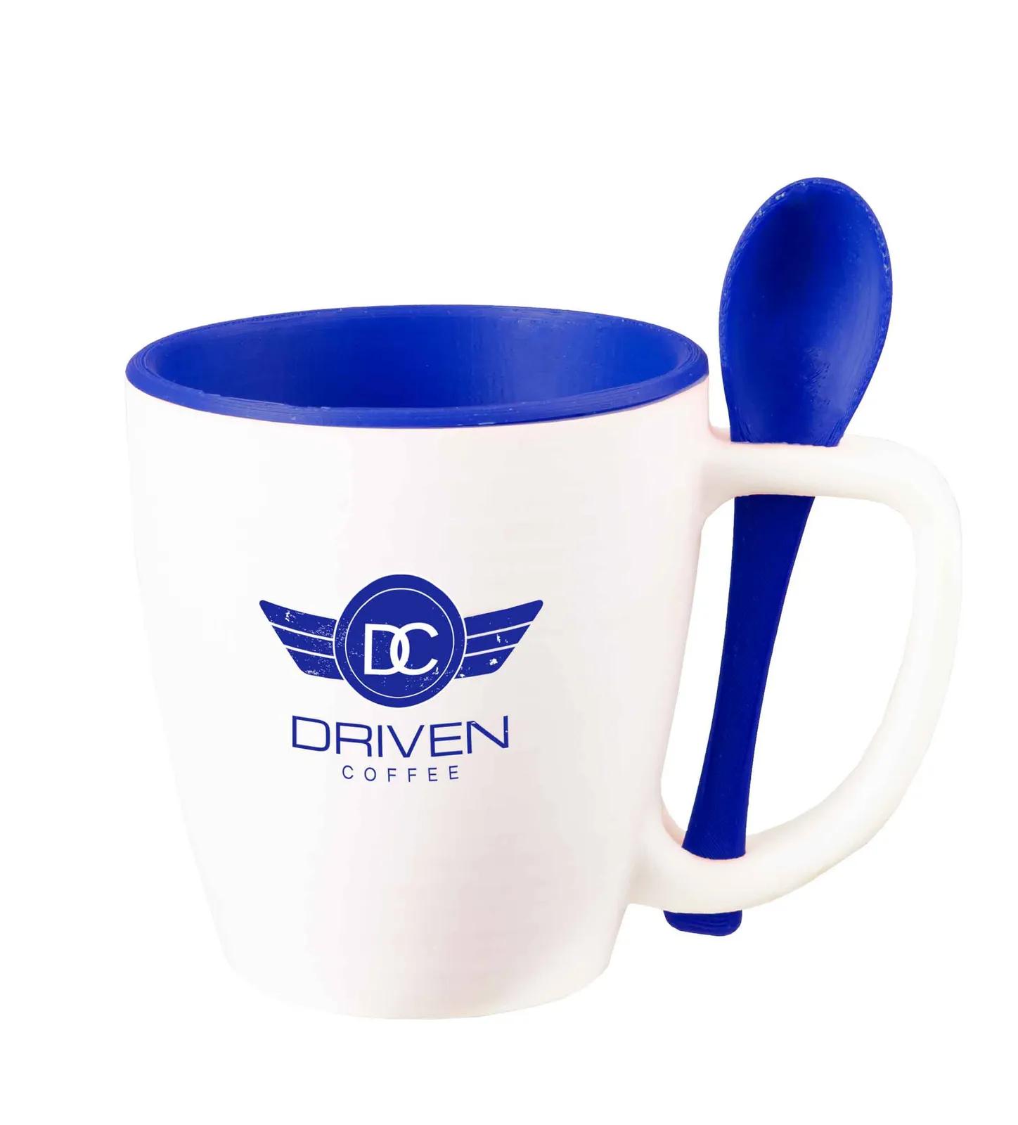 Insulated Mug with Built-In Spoon Handle - 14 oz - product view 8