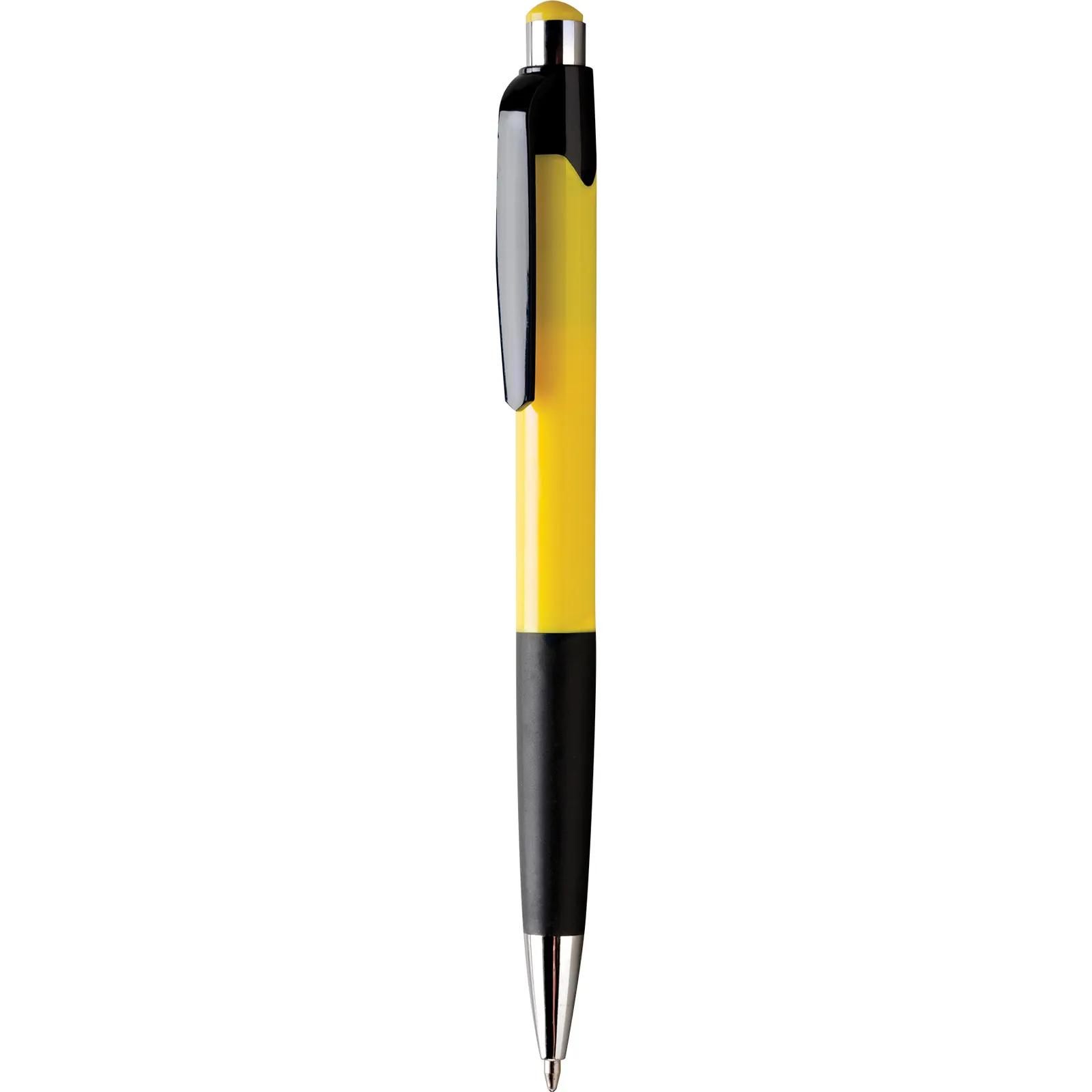 Ballpoint Pen with Vibrant Colors and Rubber Grip - blank view 5
