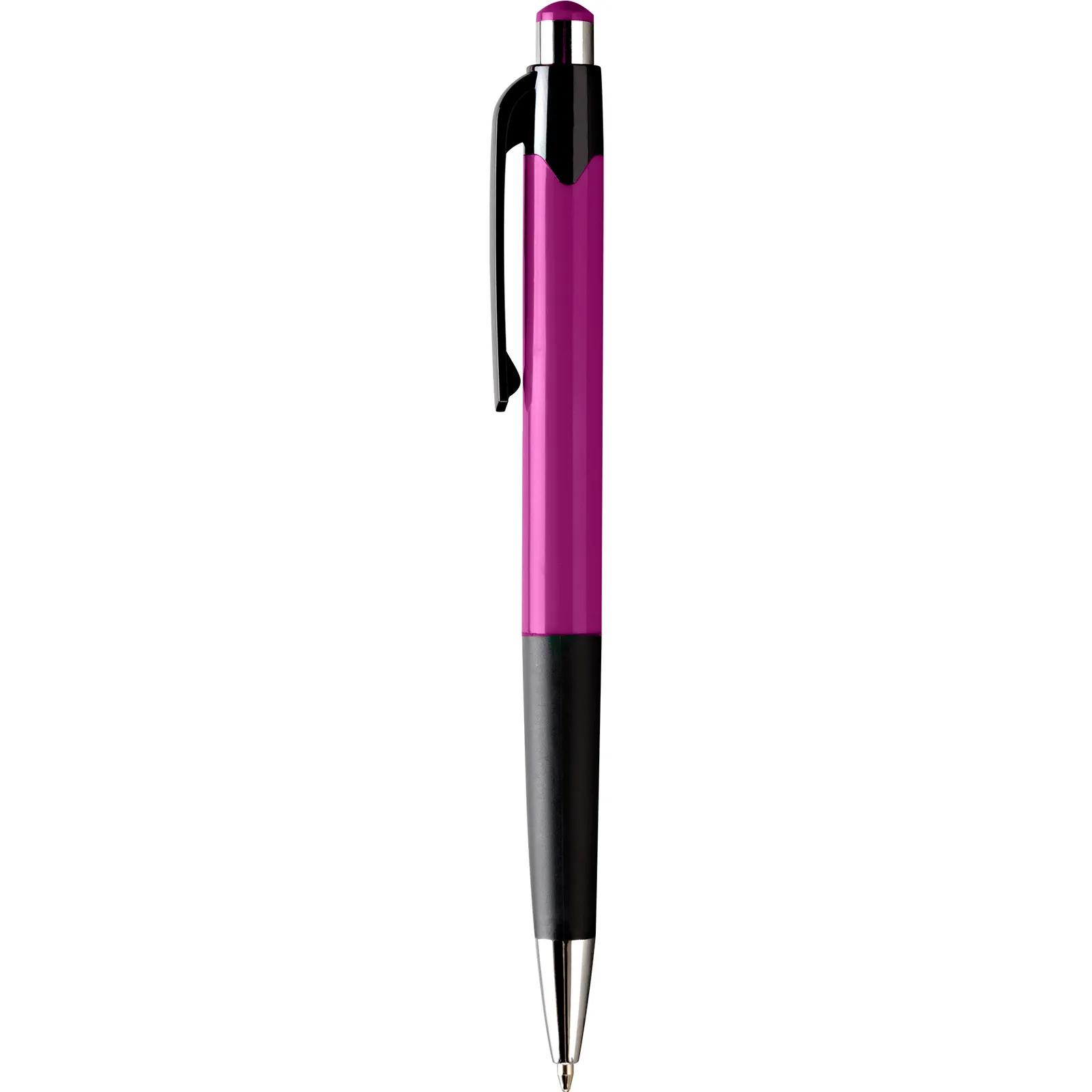 Ballpoint Pen with Vibrant Colors and Rubber Grip - blank view 9