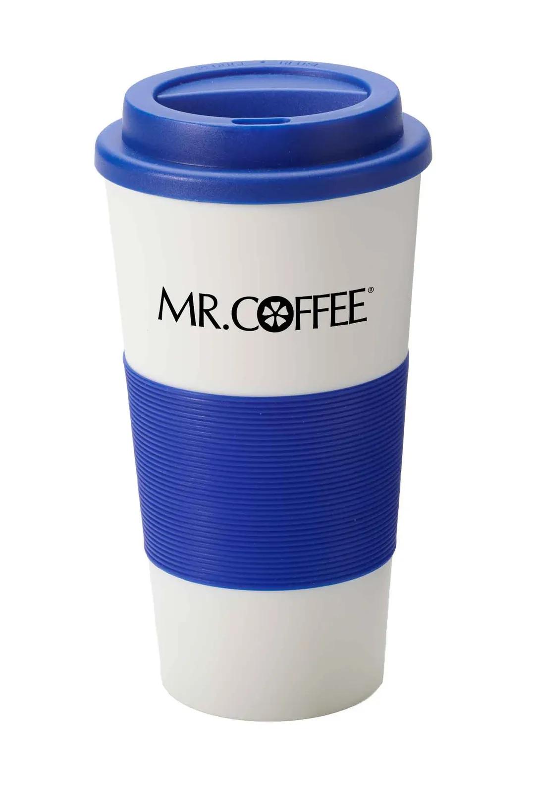 Insulated Tumbler with Silicone Grip and Twist Lid - 16 oz - product view 4