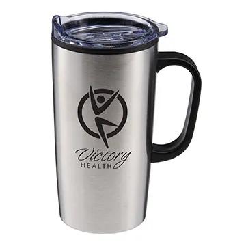 Stainless Steel Travel Mug with Slide Lid - 20 oz - product view 3