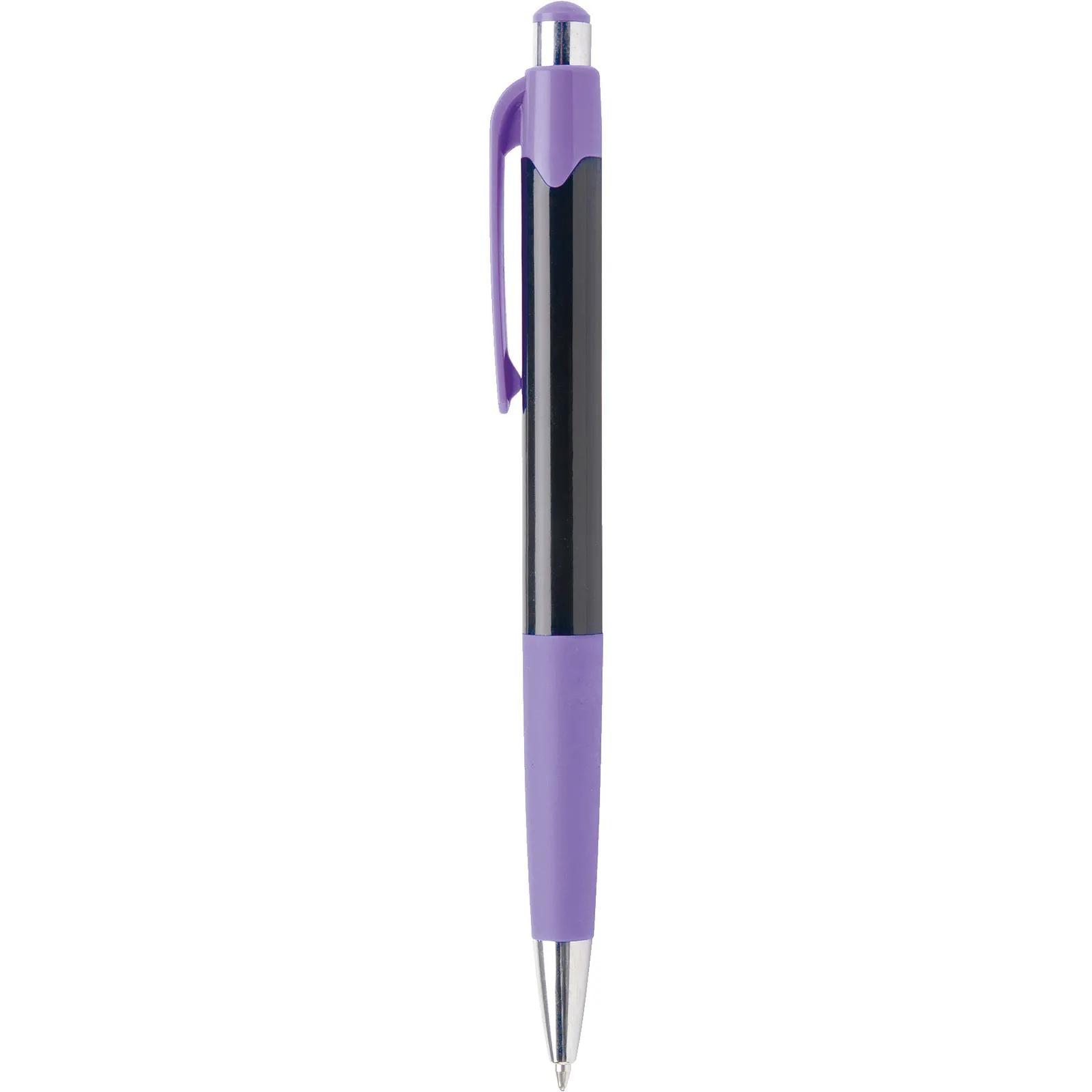Ballpoint Pen with Black Barrel and Neon Trim - blank view 9