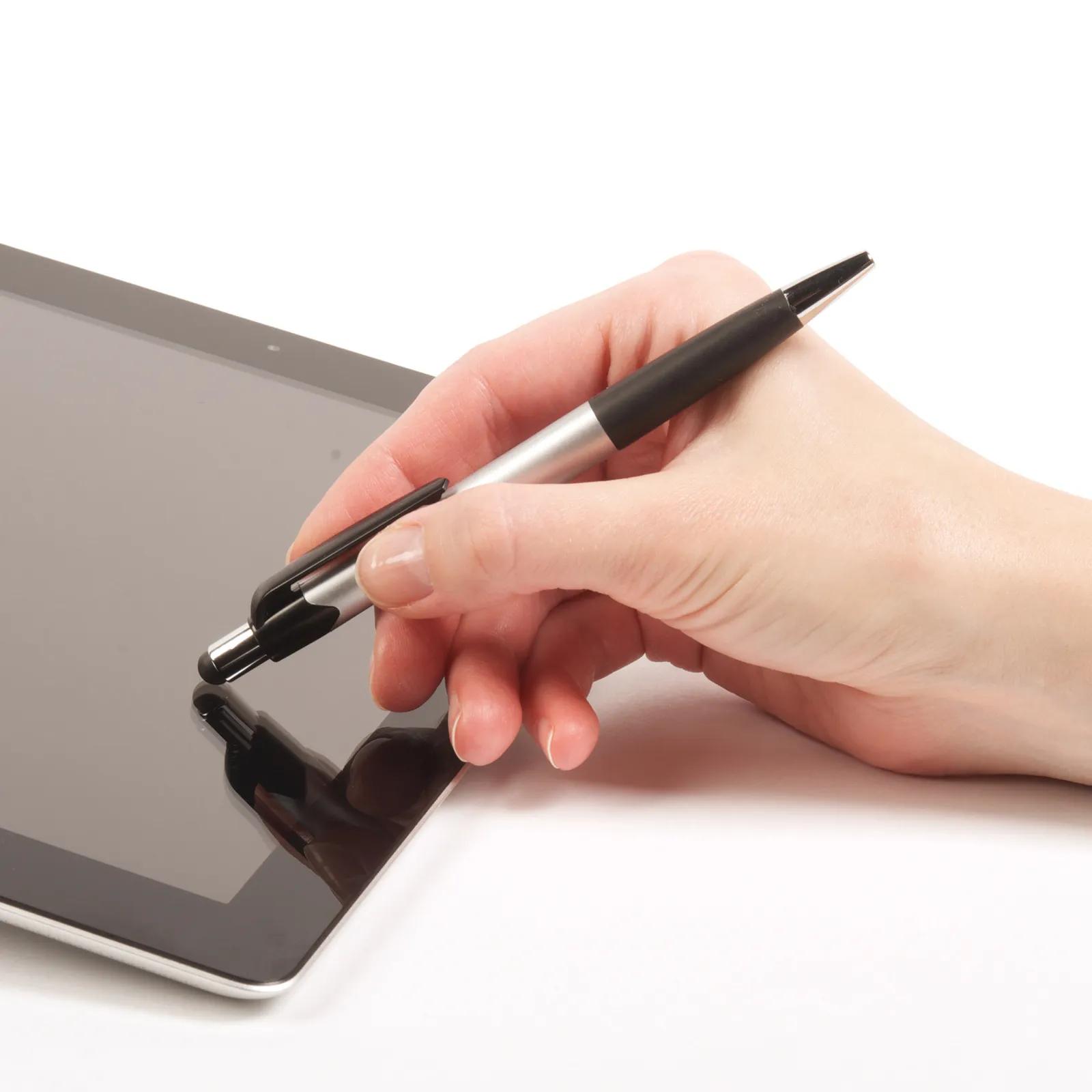 Stylus Pen with Metallic Barrel and Chrome Accents - product view 2