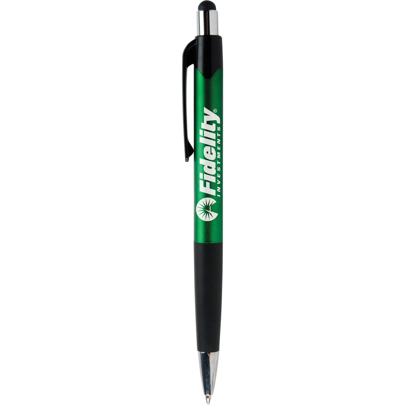 Stylus Pen with Metallic Barrel and Chrome Accents - product view 3