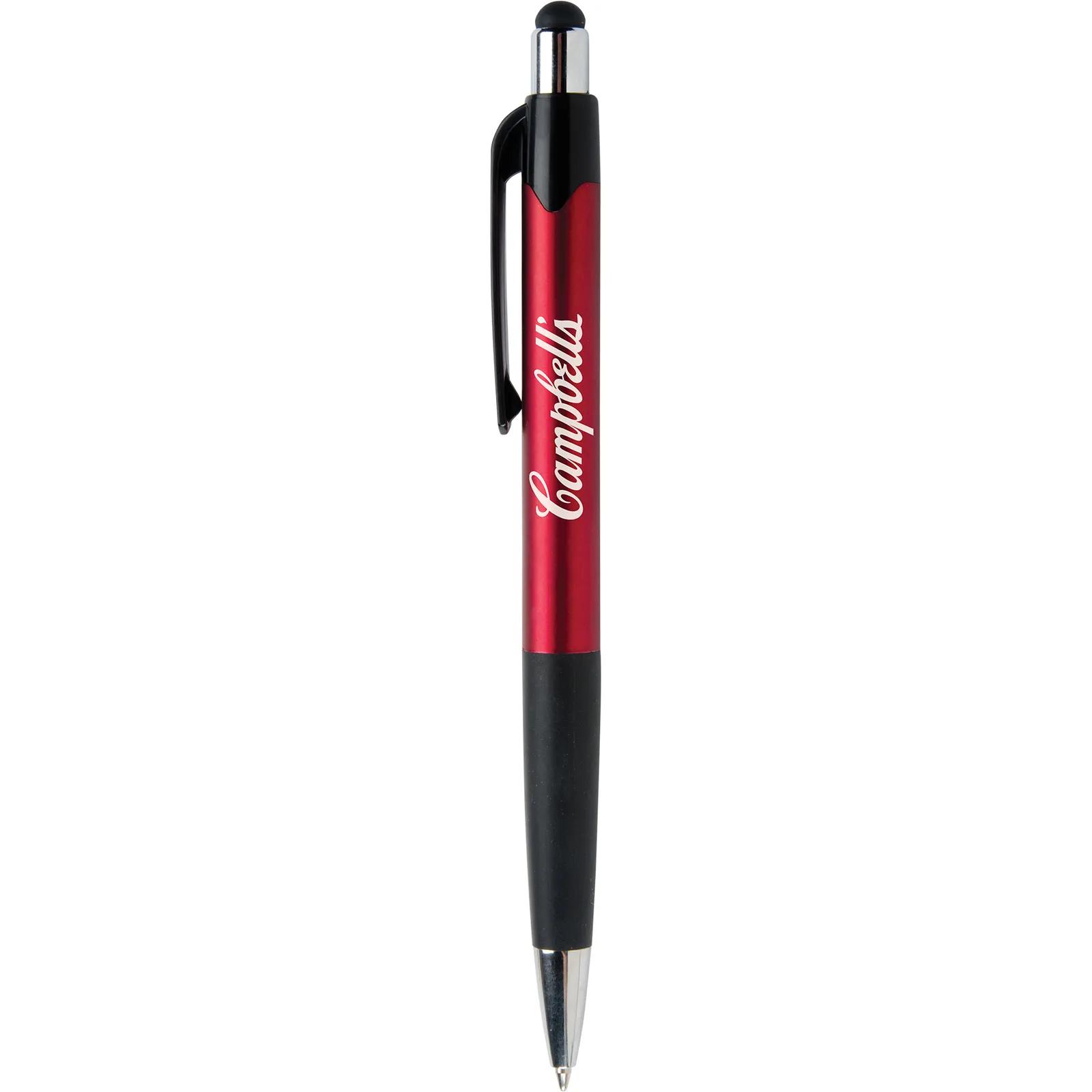 Stylus Pen with Metallic Barrel and Chrome Accents - product view 4