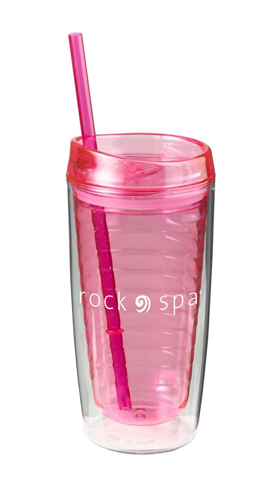 Tumbler Double Wall Acrylic Wave Pattern - 16 oz - product view 2