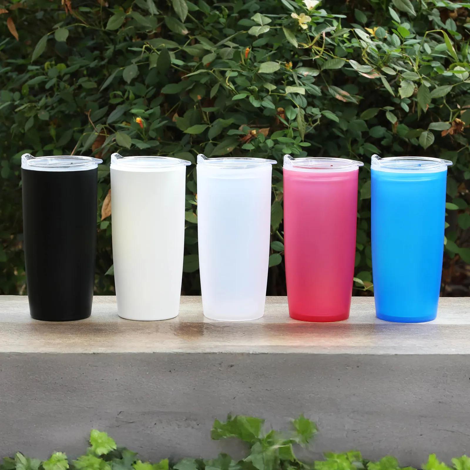 Tumbler Double Wall PolyPro Slide Lid USA Made - 22 oz - blank view 28