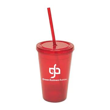 Tumbler Polypropylene Snap Lid USA Made - 16 oz - product view 2